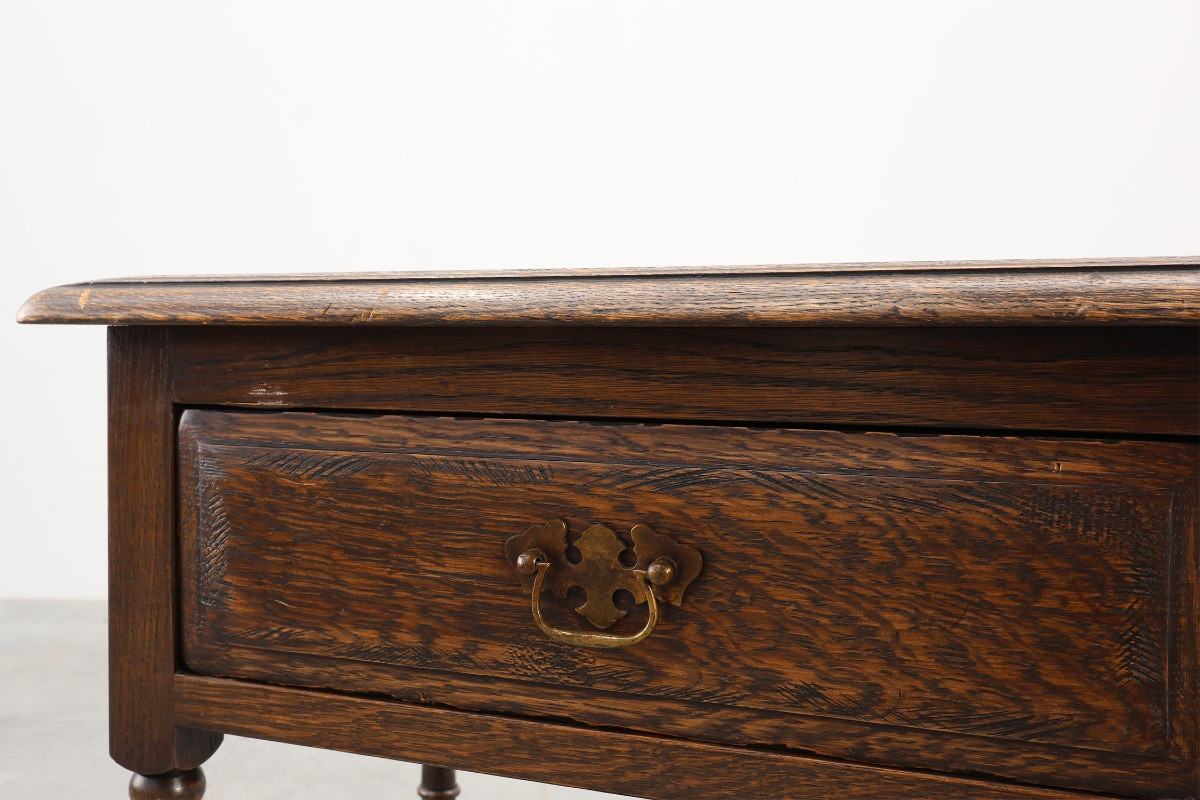 Small Rustic Oak Chest Of Drawers Or Bedside Table, France, 19th Century-photo-3