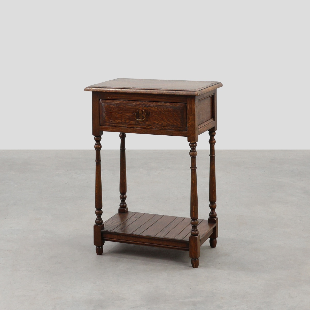 Small Rustic Oak Chest Of Drawers Or Bedside Table, France, 19th Century