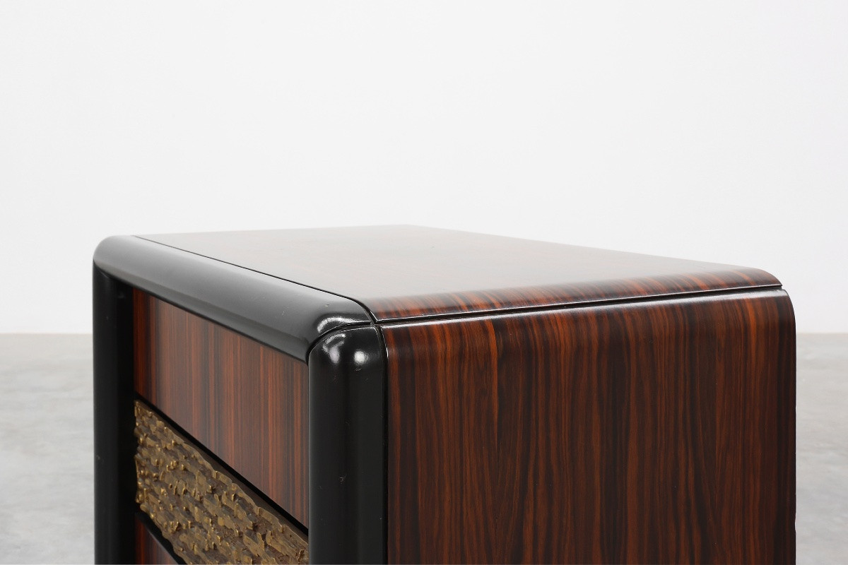 Rare Set Of Bedside Tables By Luciano Frigerio -photo-2