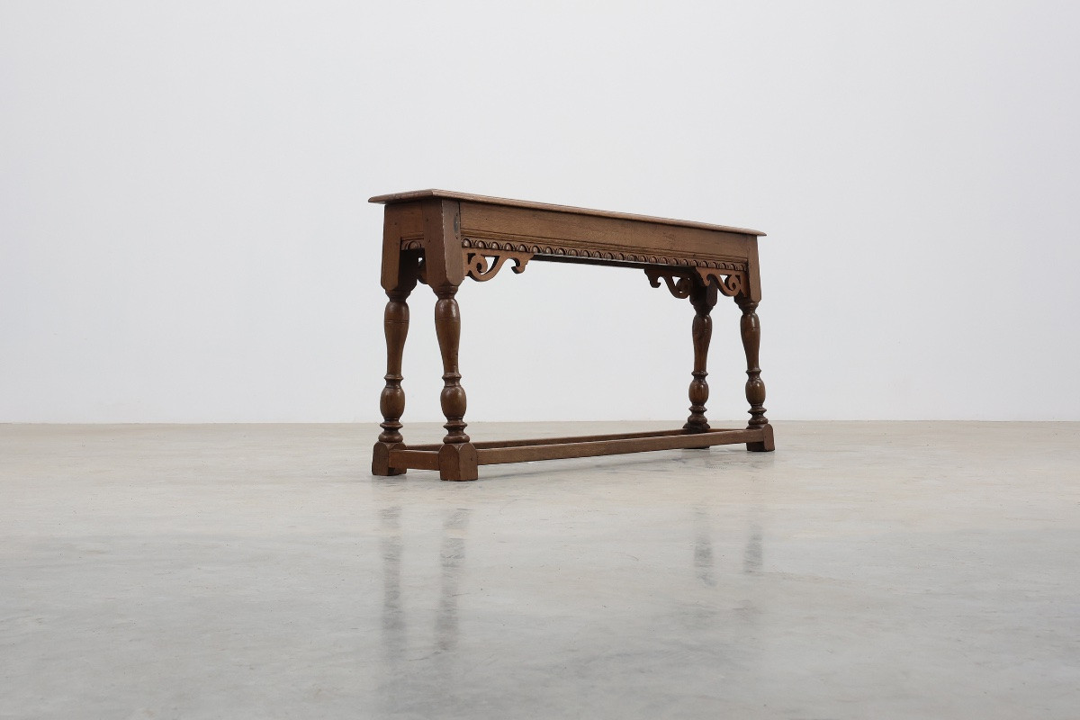 Carved Oak Bench In The Jacobean Style, 17th Century, Uk-photo-1