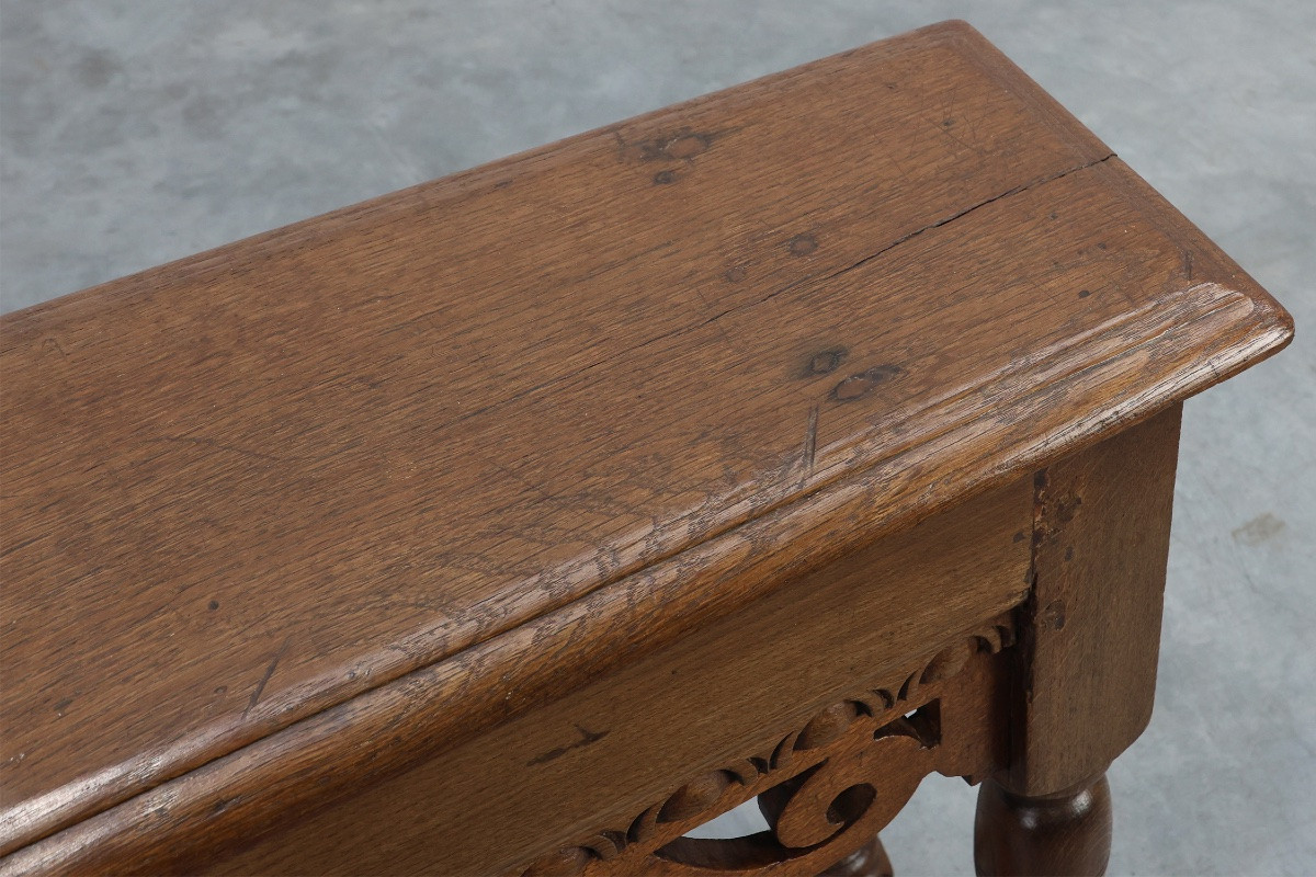 Carved Oak Bench In The Jacobean Style, 17th Century, Uk-photo-6