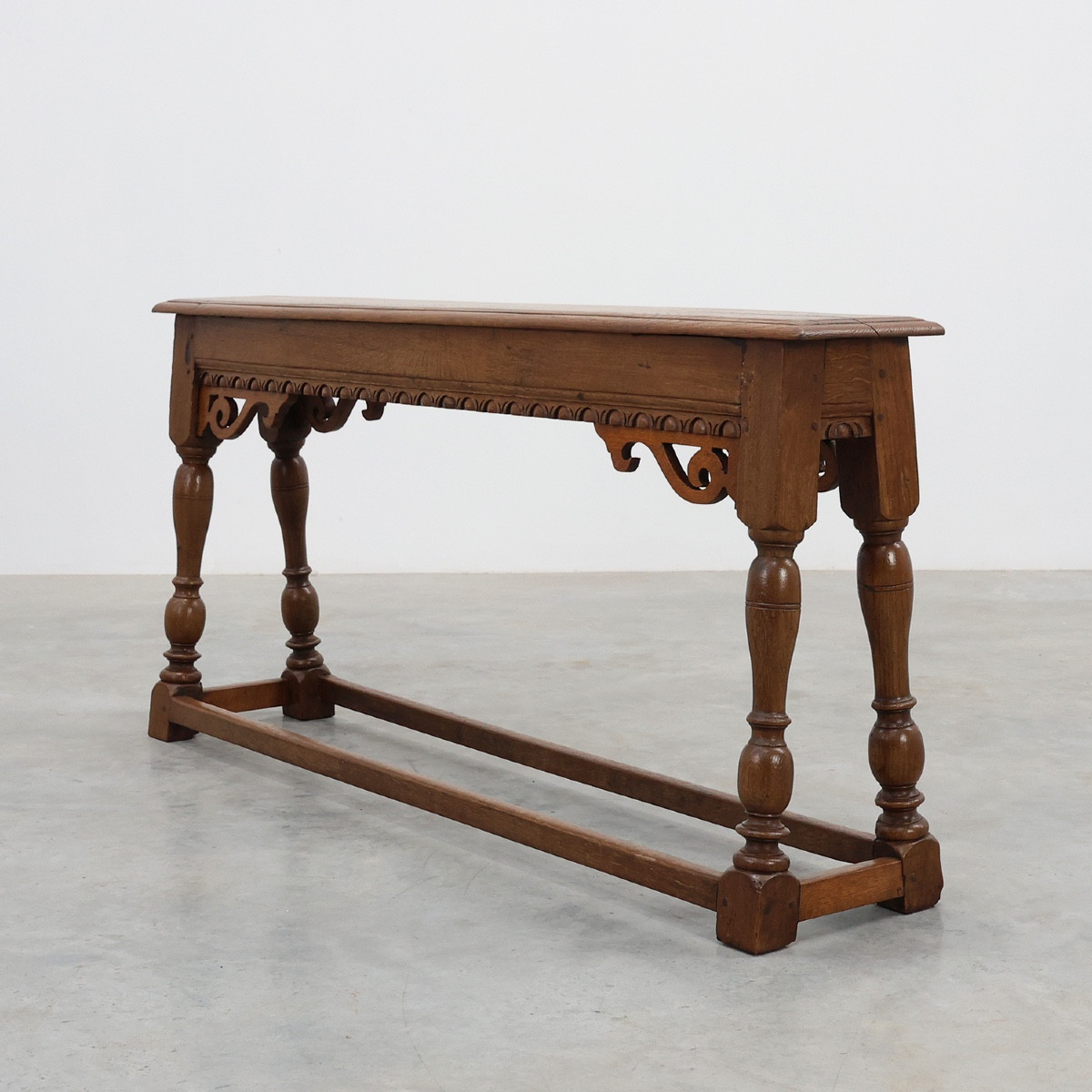 Carved Oak Bench In The Jacobean Style, 17th Century, Uk
