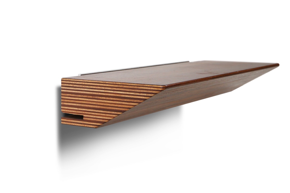 Mid-century Teak Mirror With Shelf, Attributed To De Coene, Belgium, 1960s-photo-2