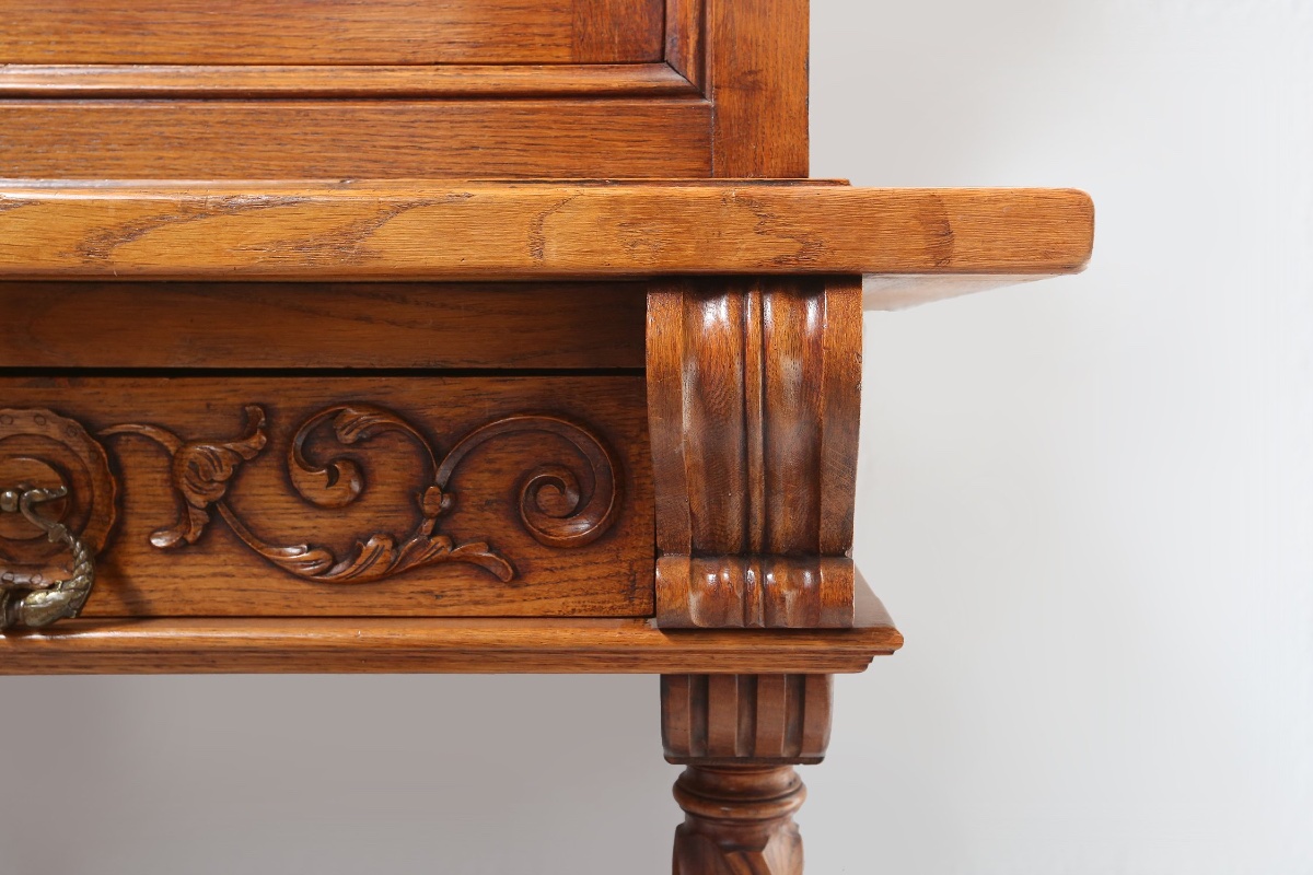 20th-century Baroque Carved Sideboard, Spain-photo-3