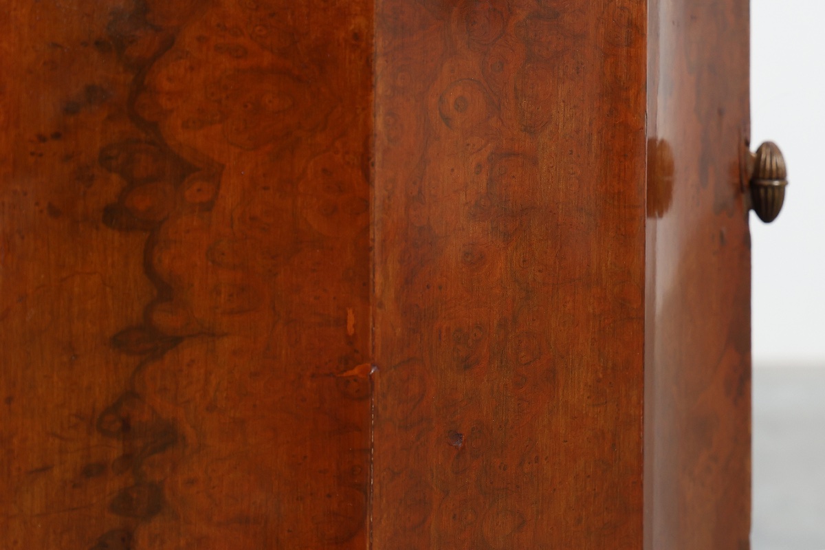 Pair Of 2 Walnut Italian Art Deco Nightstands, Italy 1920-photo-6