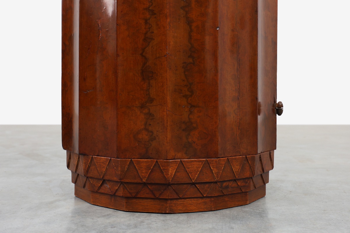 Pair Of 2 Walnut Italian Art Deco Nightstands, Italy 1920-photo-7