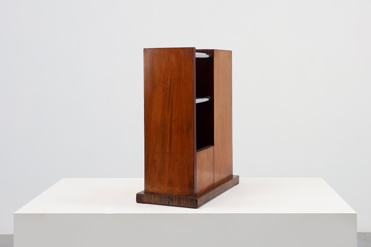 Antique Art Deco Umbrella Stand In Wood And Metal, France Circa 1910-photo-4