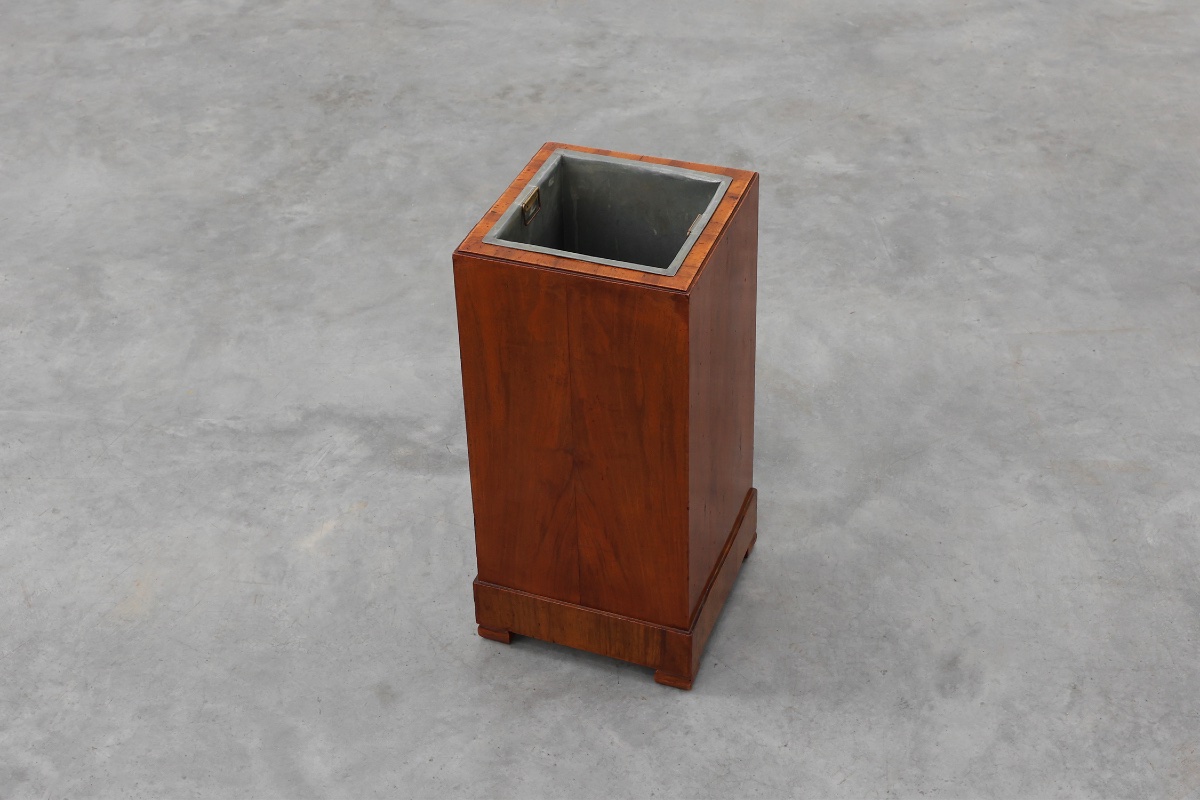 Art Deco Wooden Umbrella Stand, Italy, 1920s-photo-1