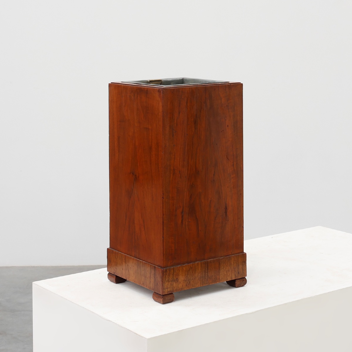 Art Deco Wooden Umbrella Stand, Italy, 1920s