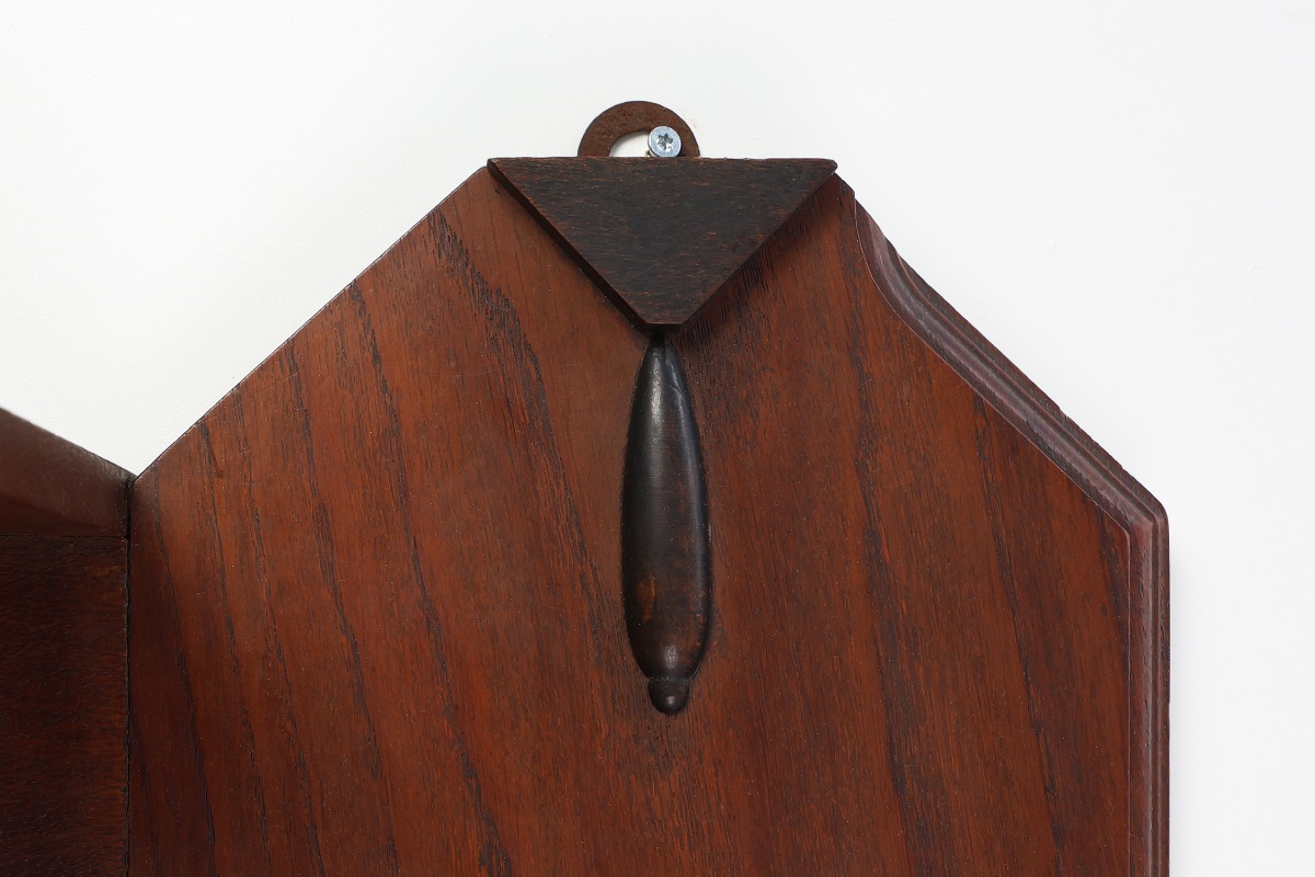 Art Deco Oak And Copper Coat Rack, Belgium, 1920s-photo-4