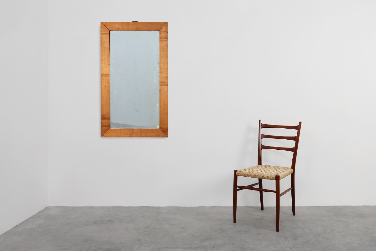 Miroir ancien en noyer, Royaume-Uni, vers 1850-photo-2