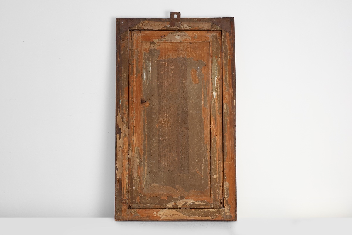 Miroir ancien en noyer, Royaume-Uni, vers 1850-photo-4