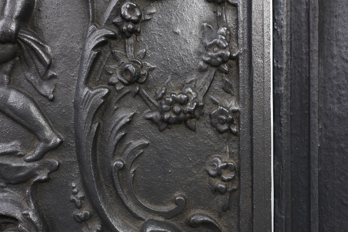 Antique Rococo-style Cast-iron Mantelpiece, France, Circa 1780-photo-5