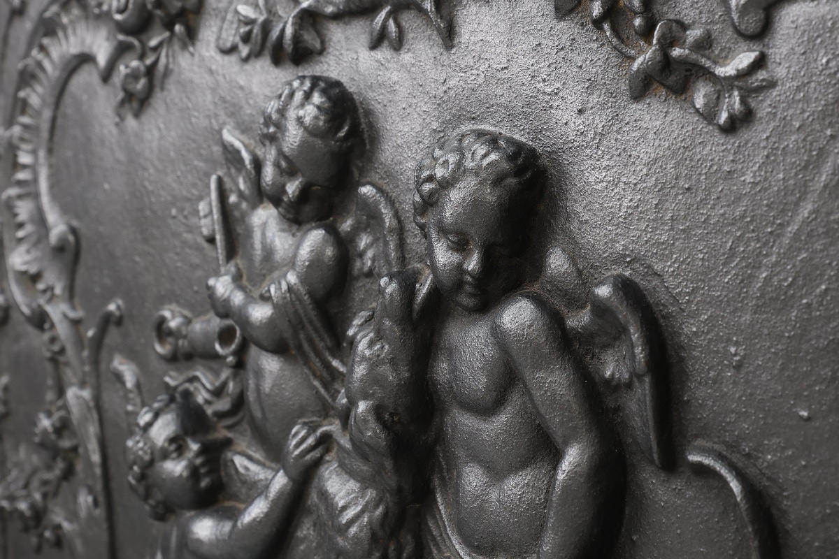 Antique Rococo-style Cast-iron Mantelpiece, France, Circa 1780-photo-6