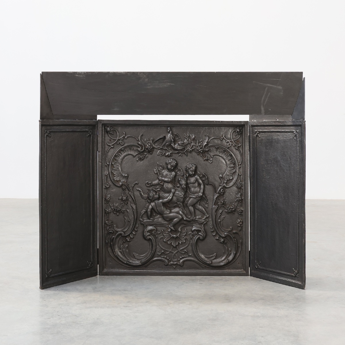 Antique Rococo-style Cast-iron Mantelpiece, France, Circa 1780