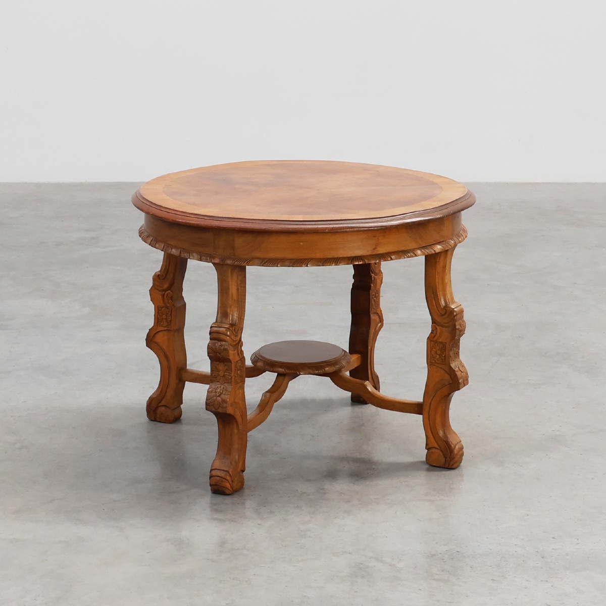 Round Walnut Coffee Table In The Renaissance Style, France – Late 19th Century