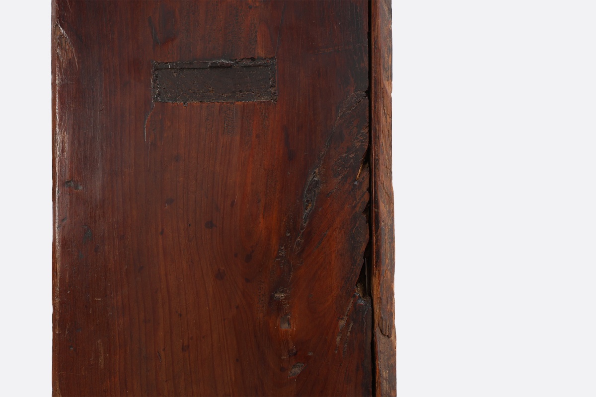 Cabinet en châtaignier à pignon, style Art populaire français du XVIIe siècle-photo-4