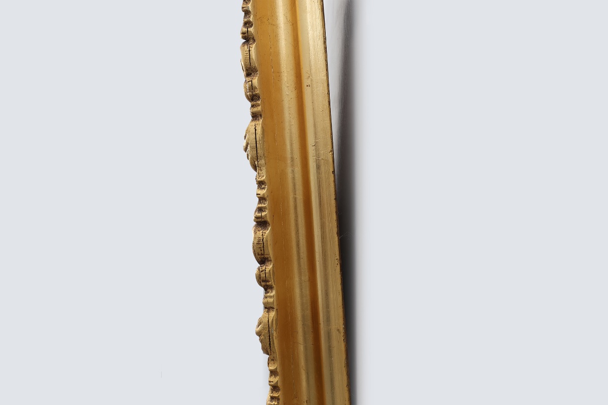 Baroque Mirror In Gilded Wood, Decorated With Acanthus Scrolls, France, Circa 1880-photo-2