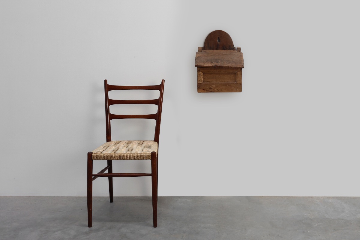 Antique French Oak Wall Salt Box, Ca. 1850-photo-2