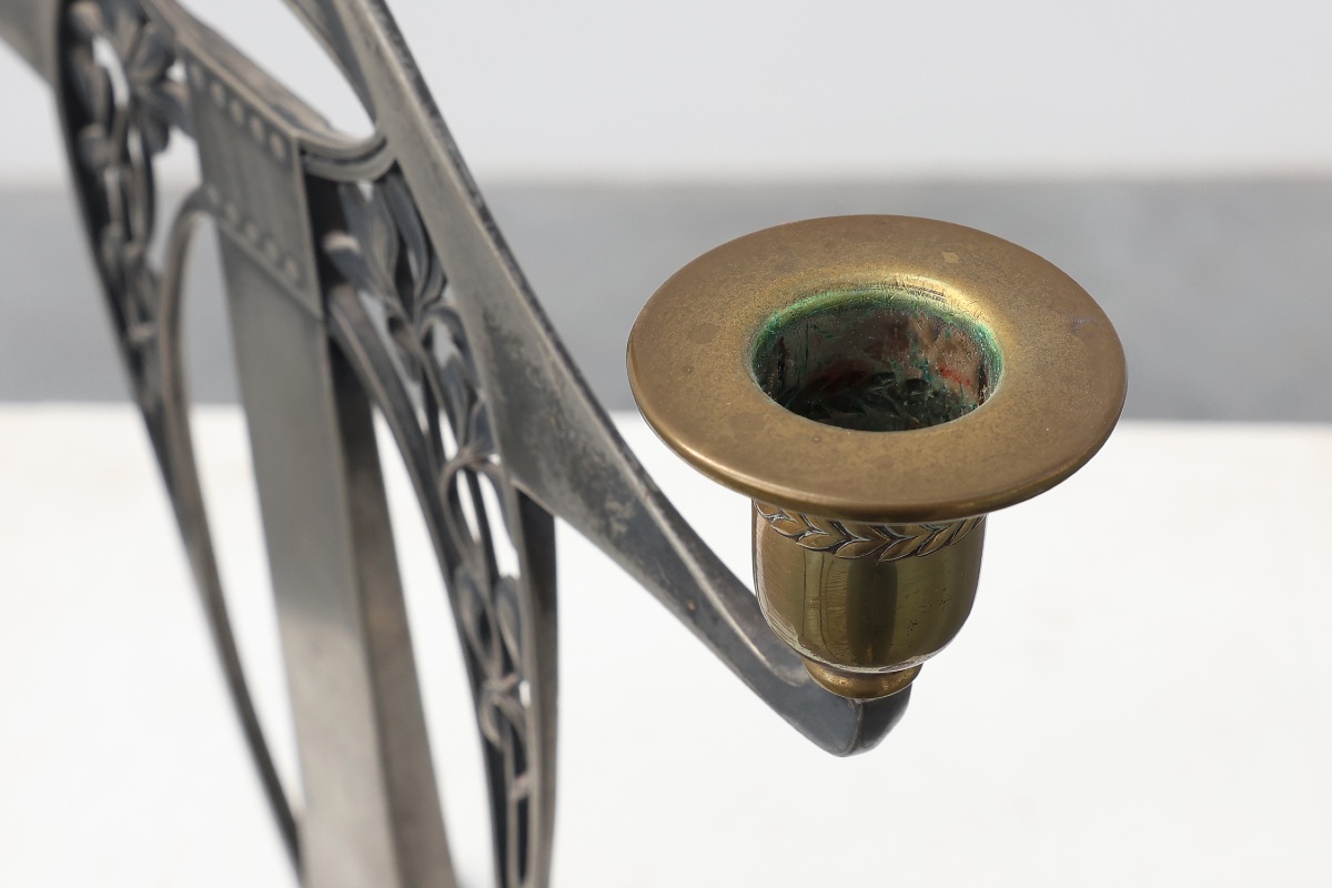 Art Nouveau Three‑arm Candelabrum By Wmf, Early 20th Century-photo-5