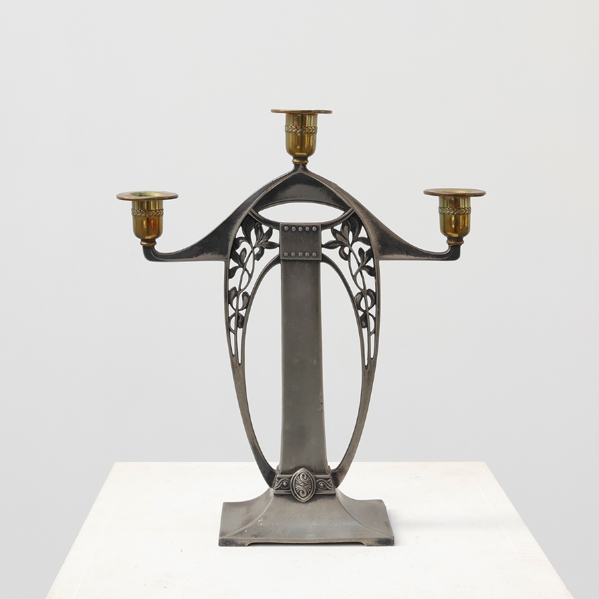 Art Nouveau Three‑arm Candelabrum By Wmf, Early 20th Century