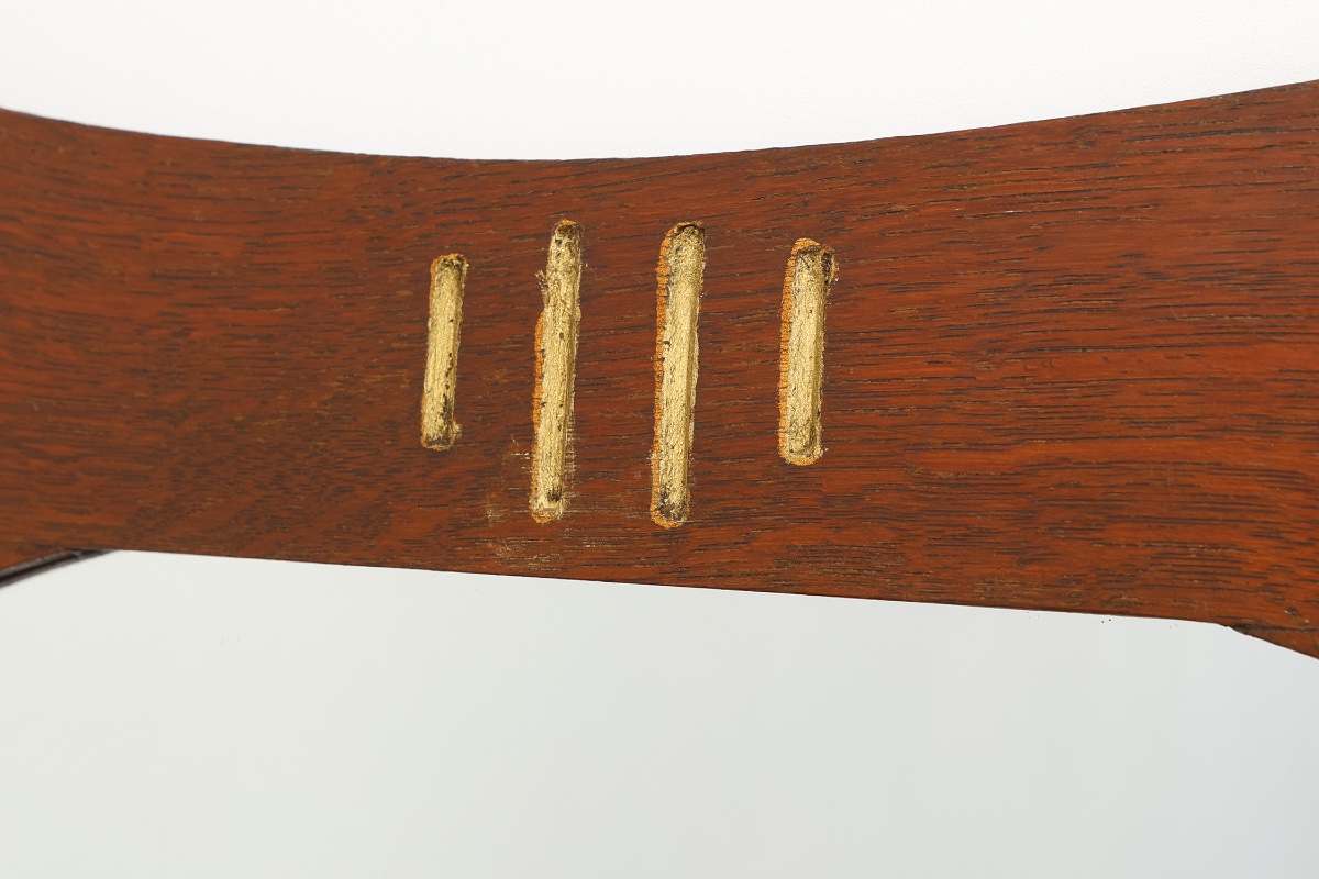 Art Nouveau Mirror In Oak With Gilded Inlay, France Ca. 1915-photo-5