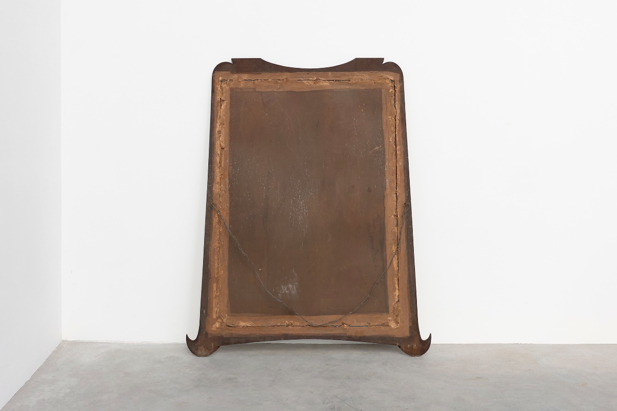 Art Nouveau Mirror In Oak With Gilded Inlay, France Ca. 1915-photo-6