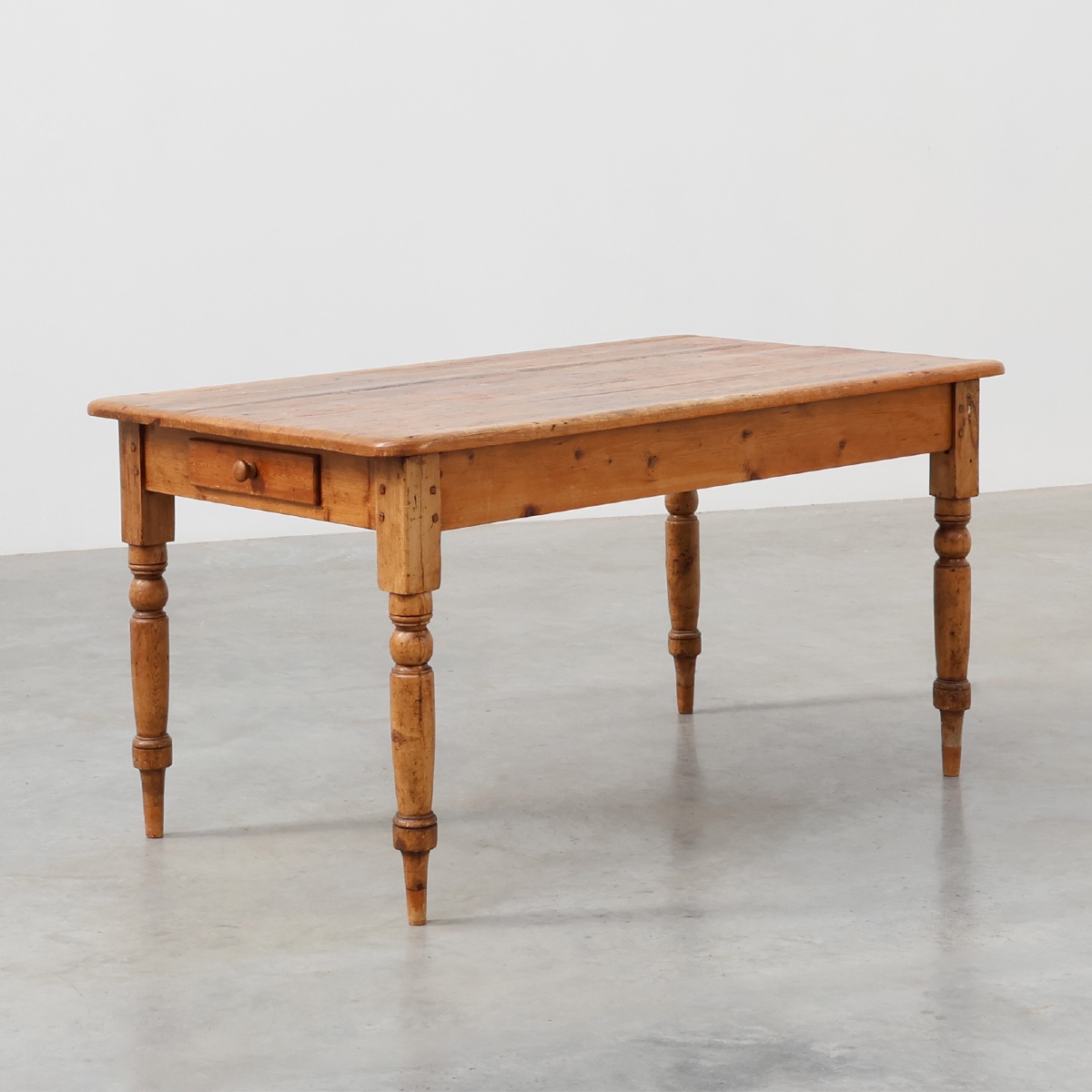 Antique Pine Farmhouse Table, France, Late 19th century 