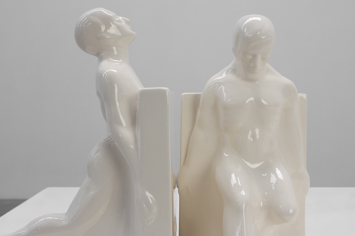 Pair Ceramic Bookends By Godofridus Boonekamp For Plateelbakkerij Schoonhoven-photo-3