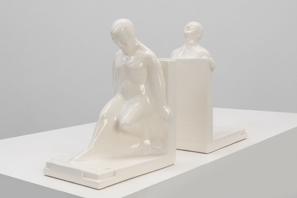 Pair Ceramic Bookends By Godofridus Boonekamp For Plateelbakkerij Schoonhoven-photo-2