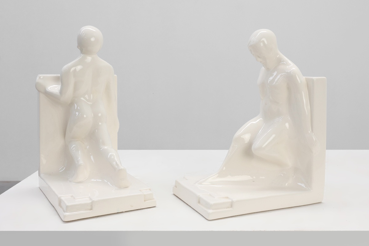 Pair Ceramic Bookends By Godofridus Boonekamp For Plateelbakkerij Schoonhoven-photo-4
