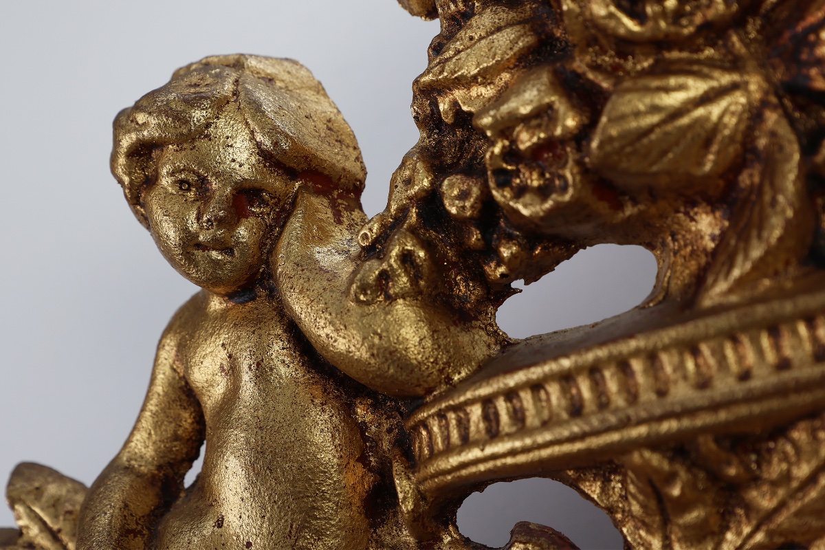 Richly Carved Gilded Oak Mirror, French Rococo Style, 19th Century-photo-2