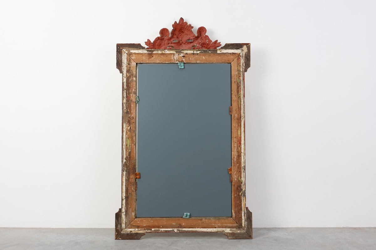 Richly Carved Gilded Oak Mirror, French Rococo Style, 19th Century-photo-7