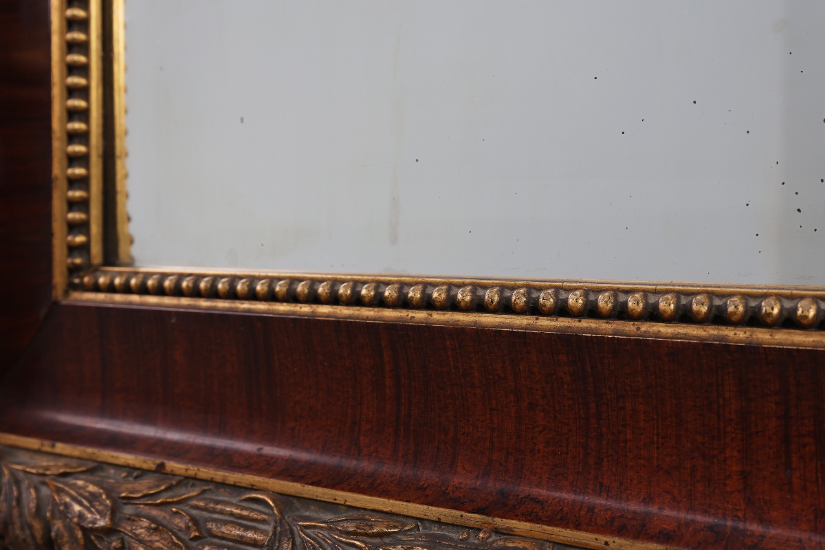 Classic French Mirror With Gilded Details, Circa 1900-photo-3