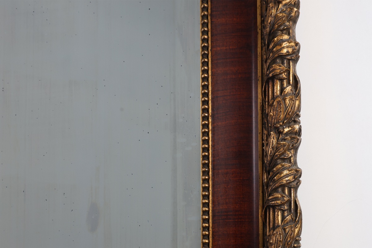 Classic French Mirror With Gilded Details, Circa 1900-photo-1