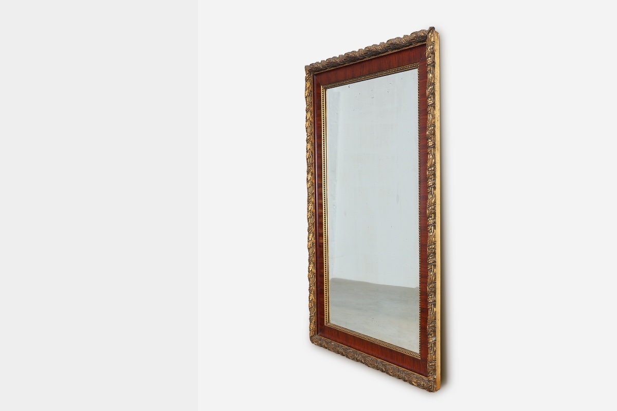 Classic French Mirror With Gilded Details, Circa 1900-photo-3