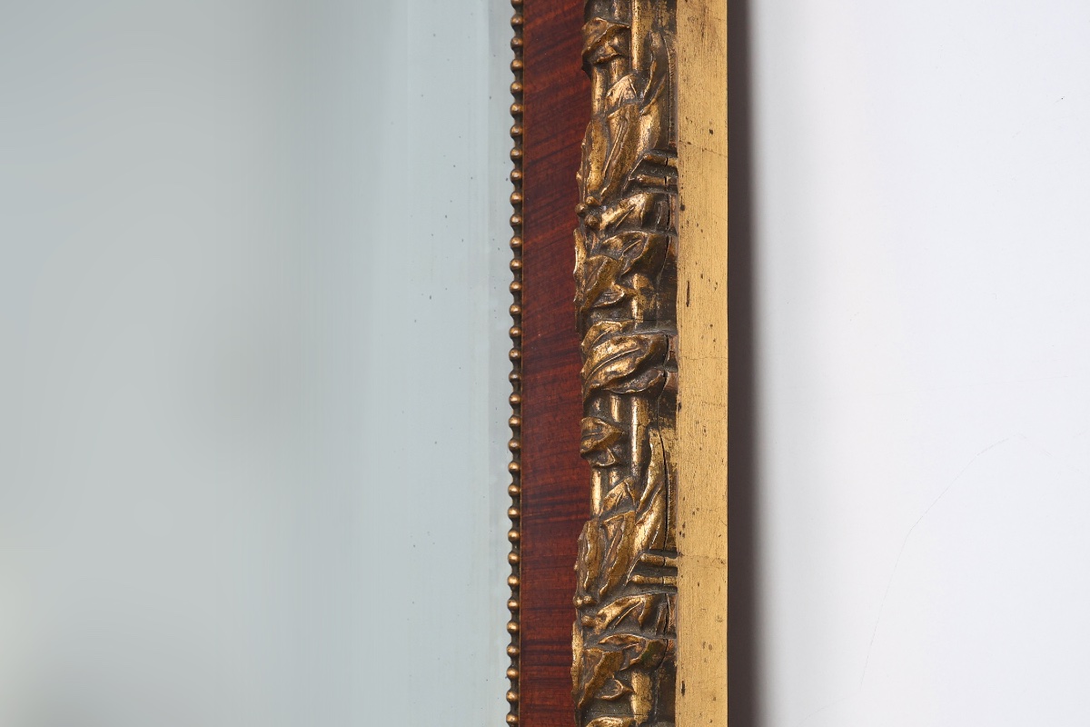 Classic French Mirror With Gilded Details, Circa 1900-photo-4