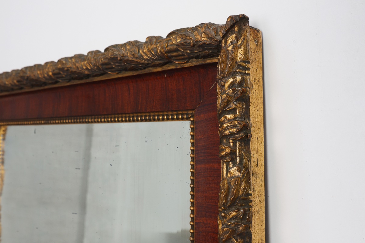 Classic French Mirror With Gilded Details, Circa 1900-photo-5