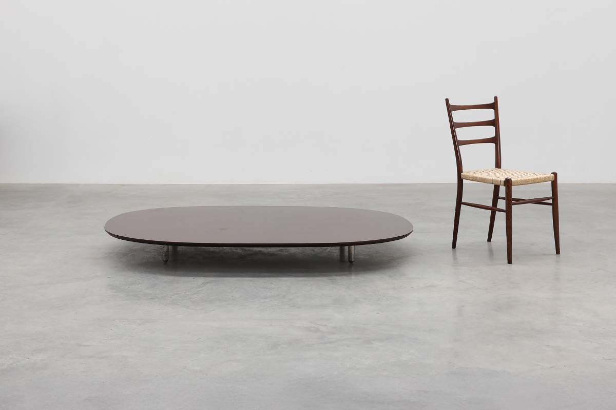 Table basse minimaliste en noyer de Cappellini, Italie-photo-2