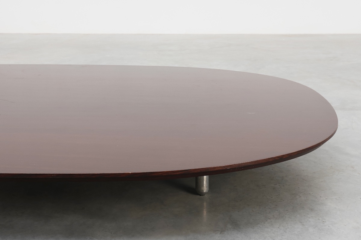 Table basse minimaliste en noyer de Cappellini, Italie-photo-3