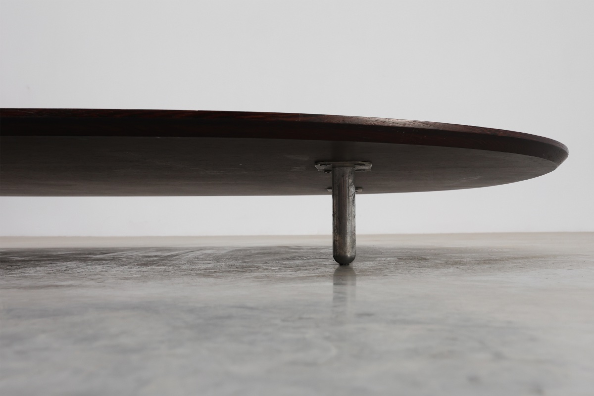 Table basse minimaliste en noyer de Cappellini, Italie-photo-4