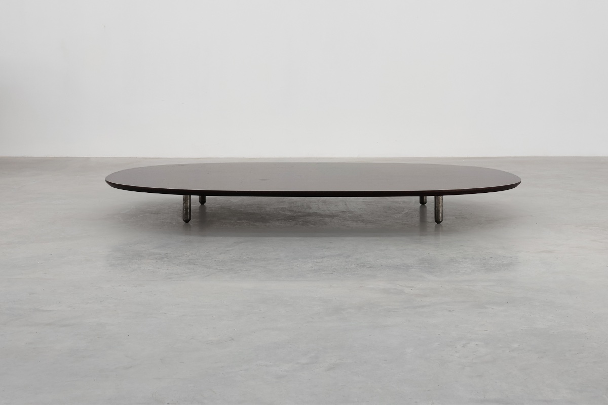 Table basse minimaliste en noyer de Cappellini, Italie-photo-1