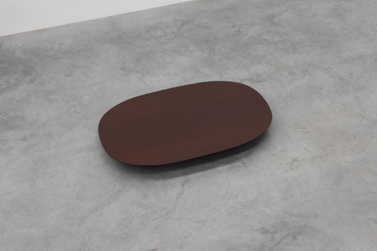 Table basse minimaliste en noyer de Cappellini, Italie-photo-5