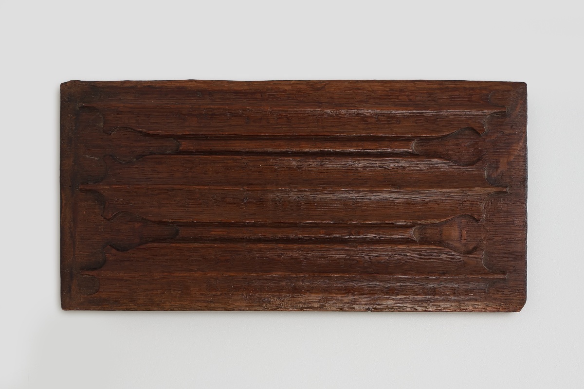 Carved Oak Gothic Linenfold Panel, Flanders, Ca. 16th Century-photo-2