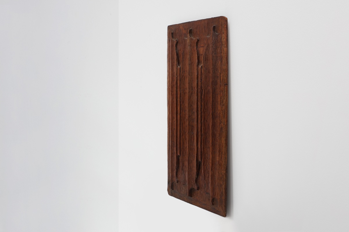 Carved Oak Gothic Linenfold Panel, Flanders, Ca. 16th Century-photo-3