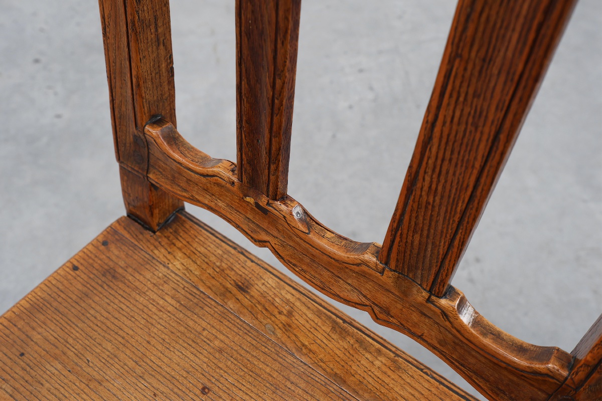 Pair Of Antique Side Chairs In Carved Oak, France, 18th Century-photo-1