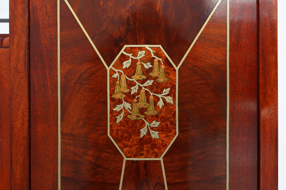 Art Deco Marquetry Cabinet By De Coene Freres, Belgium, Ca. 1925-photo-4