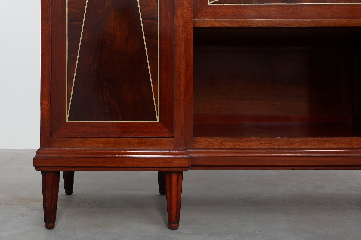 Art Deco Marquetry Cabinet By De Coene Freres, Belgium, Ca. 1925-photo-6