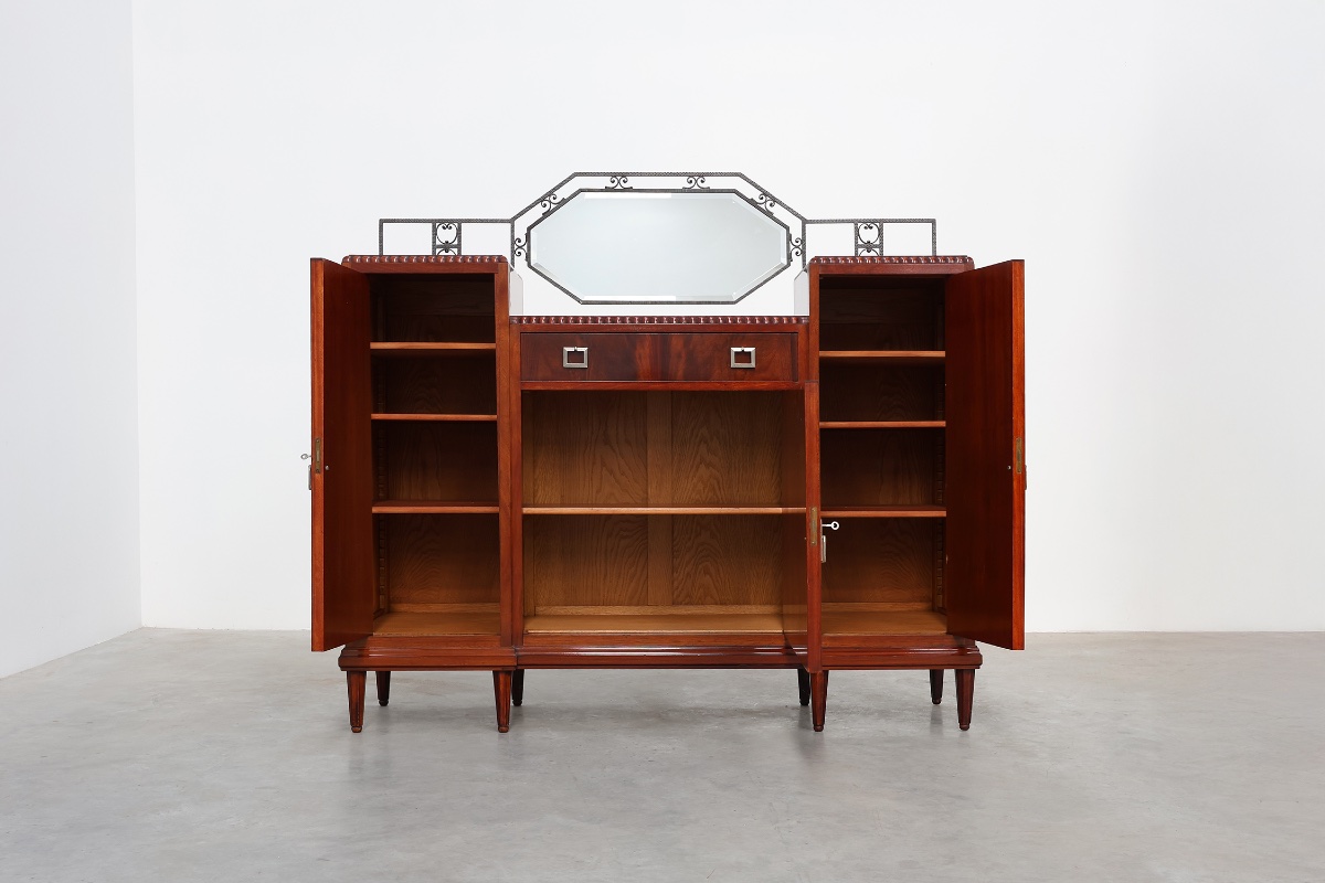 Cabinet marqueté Art Déco de De Coene, Belgique, vers 1925-photo-3