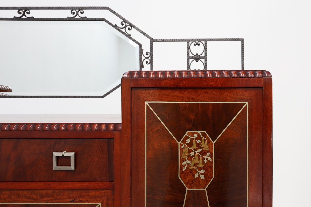 Cabinet marqueté Art Déco de De Coene, Belgique, vers 1925-photo-4